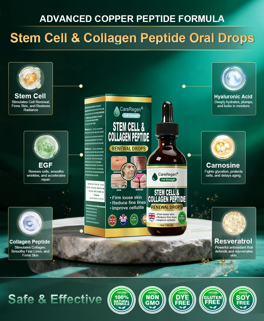 Officially Authorised Exclusive Edition|CareRegen® Stem Cell & Collagen Peptide Renewal Drops (Lift & Firm Sagging Skin & Reduce Wrinkle Formation)💎💎